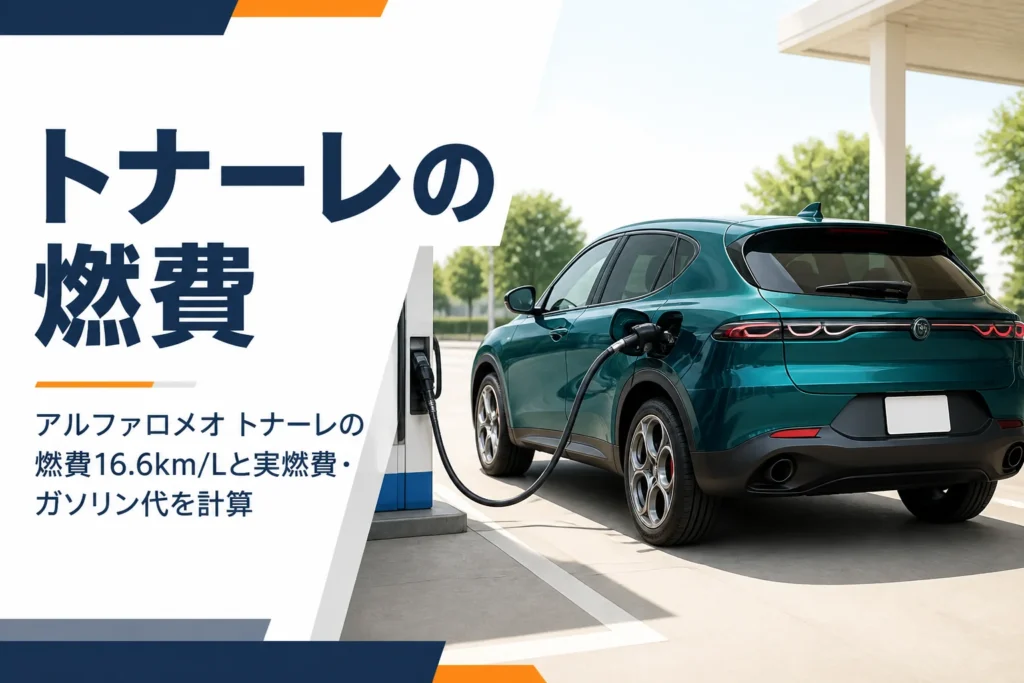 ガソリンスタンドで給油中のミドルサイズSUV