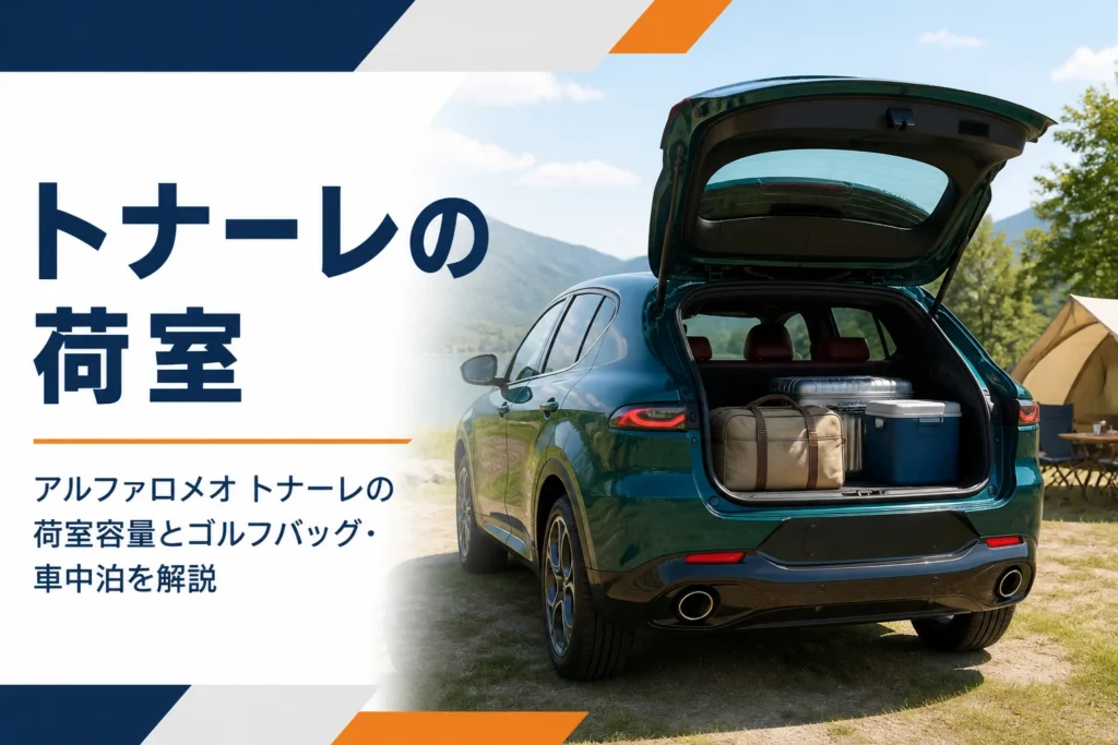 リアハッチを開けて荷物を積んだSUVの荷室