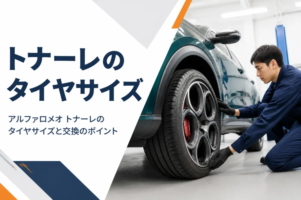 SUVのタイヤとアルミホイールのアップ